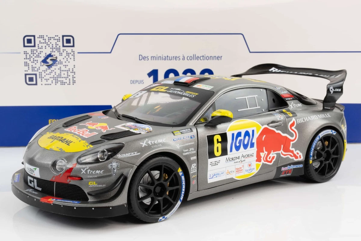 Voiture Miniature SOLIDO Alpine A110 Rally Monte-Carlo 2022 – échelle 1:18, Noir Et Jaune, Métal, Collection