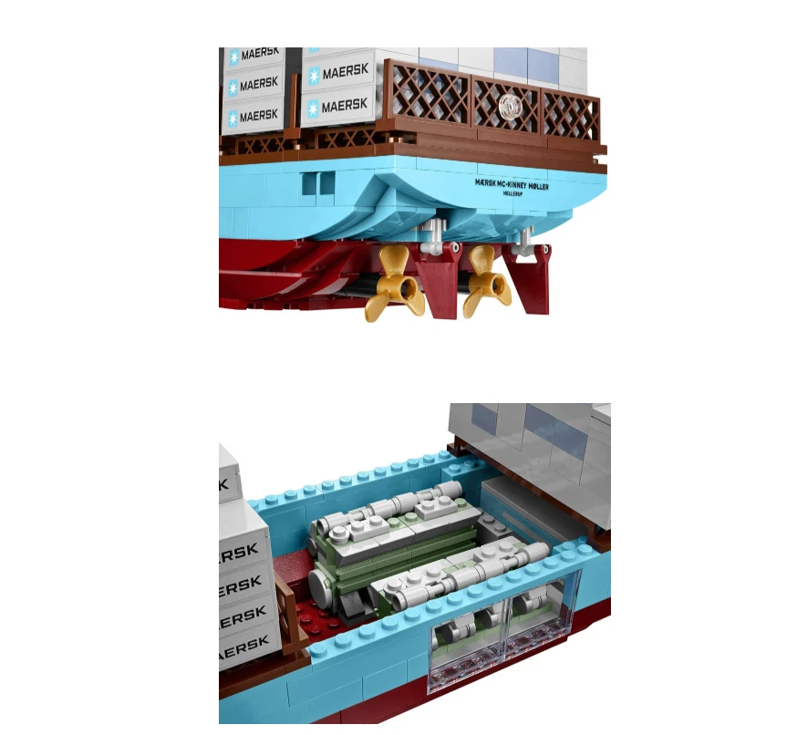 LEGO Creator Expert 10241 Maersk Line Triple E Cargo Ship 1516 Pieces Authentic - Image 3 of 4
