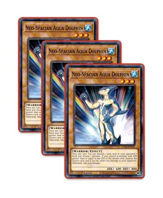 Yugioh! Neo-Spacian Aqua Dolphin LDS3-EN101 (Common) 1st Ed 3x ''HERO Support''