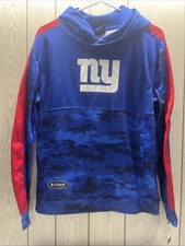 New York Giants Hoodie Youth L Blue Pullover Sweatshirt Long Sleeve NFL TEAM