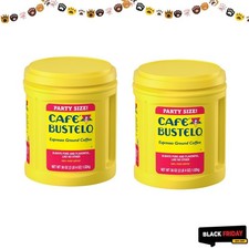 2P Cafe Bustelo Espresso Ground Coffee, Dark Roast, 36 oz Canister