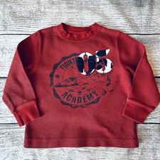 Gymboree Dark Red Navy Ribbed Knit Fighter Jet Top Boy&rsquo;s Sz 4