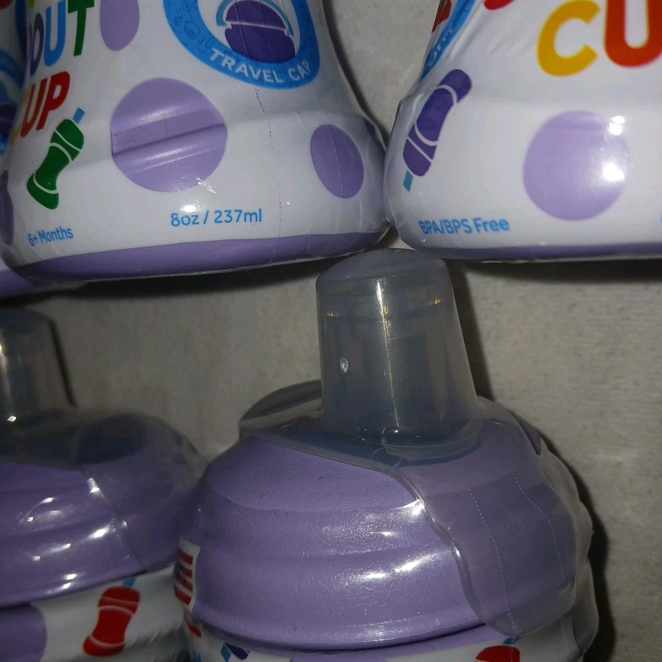 5 tazas-botellas para sorber sin BPA. Tazas para bebés Sillicone Sprout. Lote de 5. Nuevo Foto 2 de 4