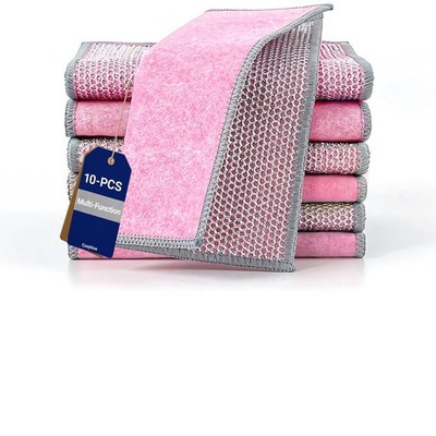 Multifunctional Non-Scratch Wire Dishcloth, 10PCS Double Layer Multipurpose W...