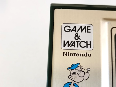 Nintendo PP-23 Popeye Wide Screen Game and Watch 1983 Japan Tested