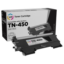 LD Compatible Toner Cartridge Replacement for Brother TN450 High Yield Black 