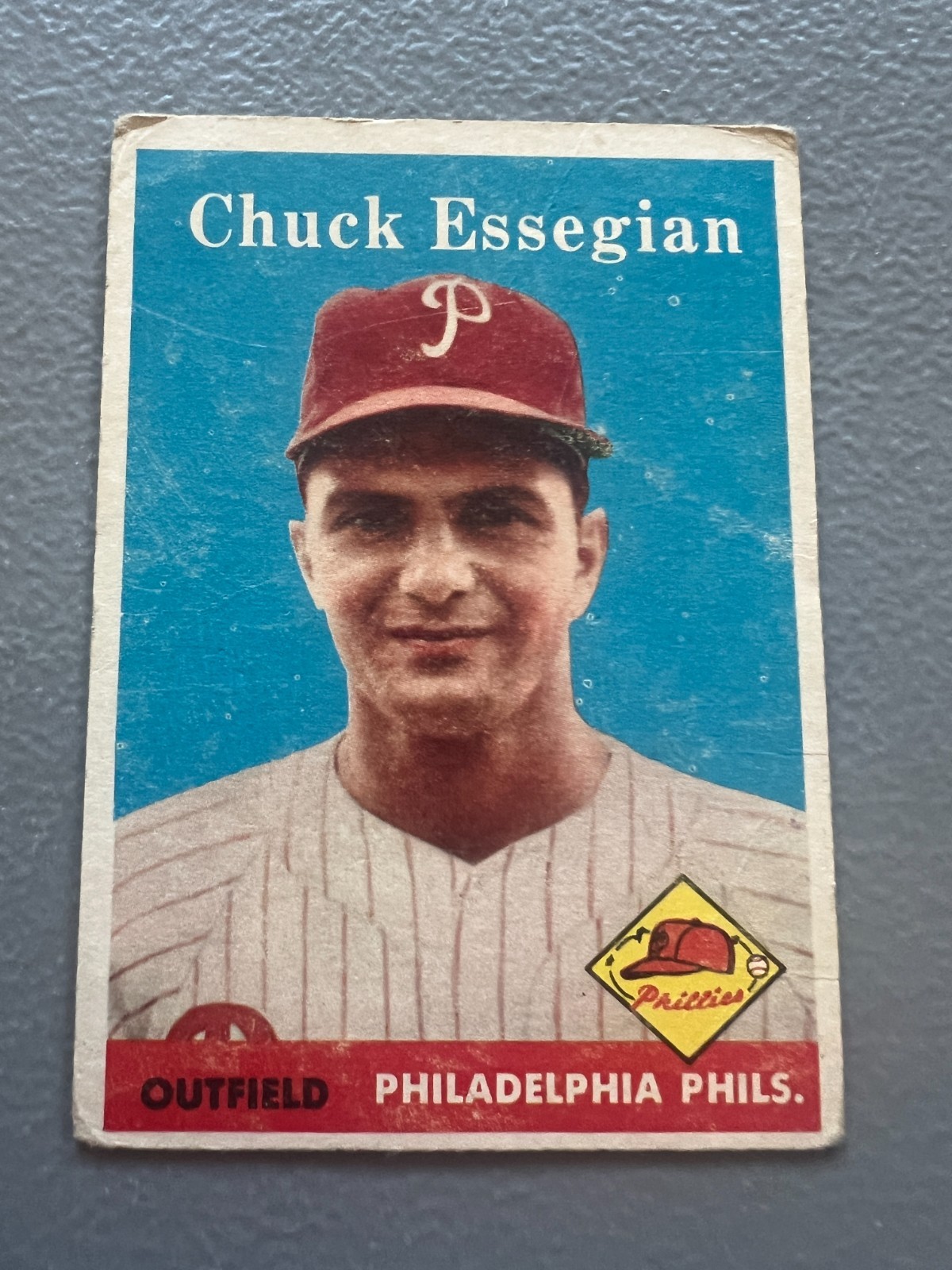 1958 Topps Baseball - Chuck Essegian ( Phillies ) Rookie #460 - FAIR