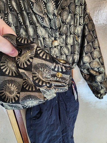 Womens Bogner Ski Suit 1 Piece Snowsuit Snow Bib Gold Sun Vintage 90s USA sz 14 - Picture 4 of 23