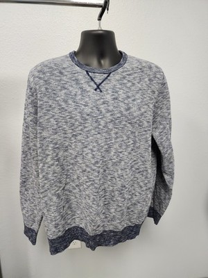 Red Ale by Alesbury Men's XL Navy Grey Heather Cotton Knit Pullover Sweater