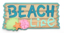 Premade Paper Pieced Die Cut Title, Scrapbooking, Misc. Crafts, Beach Life