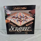 1989 Scrabble Deluxe Edition Rotating Board Milton Bradley VTG Missing 3 Tiles