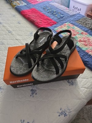 New Womens Northside Mori Black Sandals Size 9