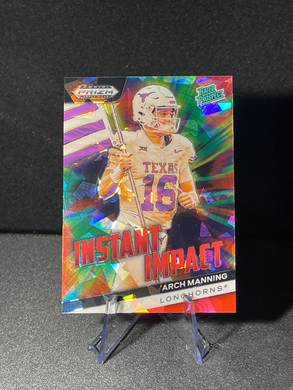 2024 Panini Prizm Draft Instant Impact Arch Manning #II-AM Red Ice Prizm (RC)