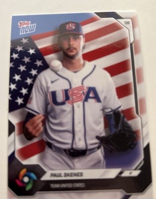 Topps 2026 Topps Now World Baseball Classic Paul Skenes Team USA #WB20 Card