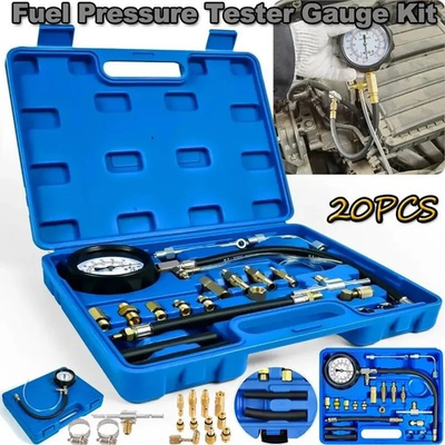 #ad Fuel Pressure Tester Gauge Kit 140 PSI for Automotive Motorcycle 0–140 PSI $122.31