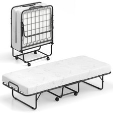 Folding Bed w/ Mattress 75"x31" Portable Rollaway