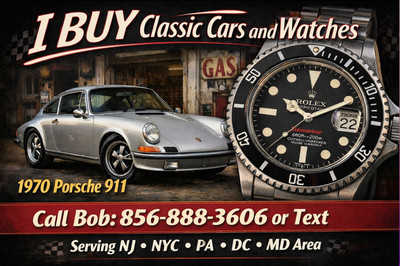 WANTED! TO BUY OLD CARS & MENS VINTAGE WATCHES ALL NJ NYC DC MD PA