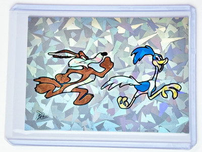 Wile E. Coyote & Road Runner Artist Signed ''Looney Tunes'' Refractor Card 1/1