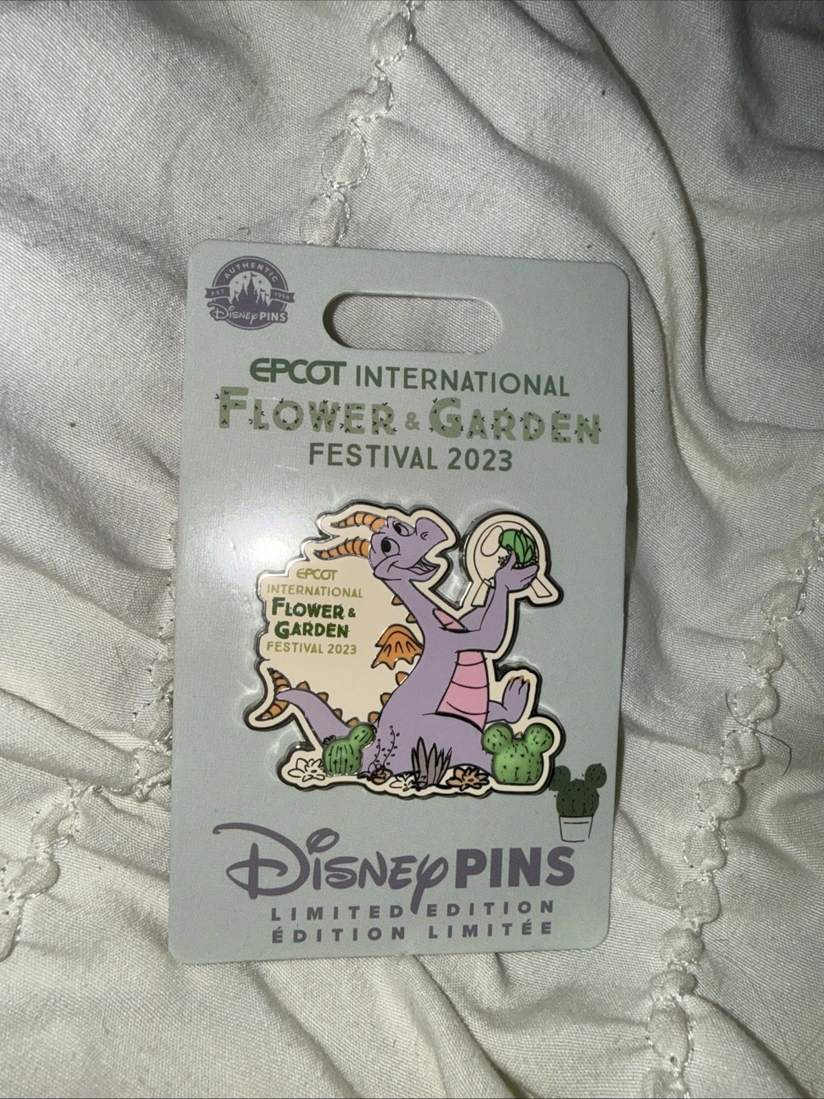 Disney Epcot Flower Garden Festival 2023 Figment Cactus 3D Pin LE5000