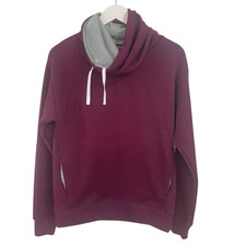 Under Armour cowl neck small drawstring quilted sweatshirt maroonish purple