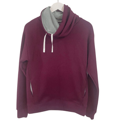 Under Armour cowl neck small drawstring quilted sweatshirt maroonish purple