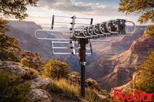 HDTV Outdoor Antenna 200 Mile 360° Rotation UHF/VHF/FM Radio with Remote Control