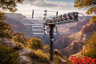 HDTV Outdoor Antenna 200 Mile 360° Rotation UHF/VHF/FM Radio with Remote Control