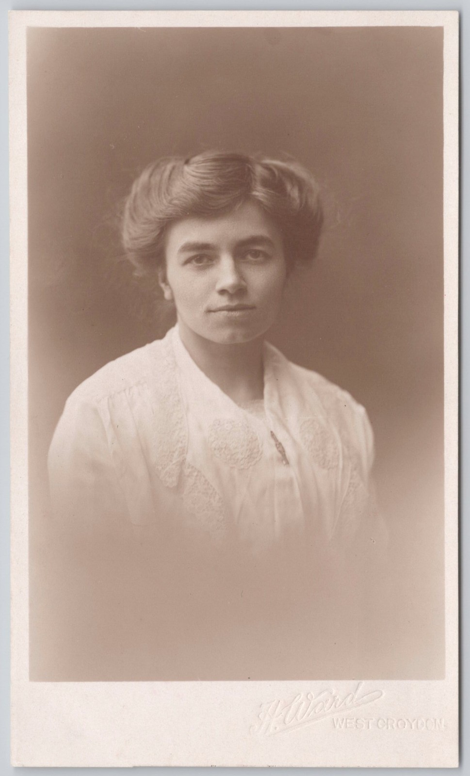 Woman Portrait England UK Real Photo Postcard RPPC