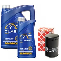 MotoröL Set Mannol 10W-40 API SN/CH-4 6 Liter + ÖLfilter FüR Audi A4 Avant RS4