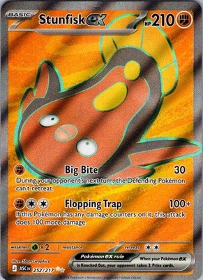 Stunfisk ex 252/217 Ultra Rare Ascended Heroes Pokemon Holo Near Mint