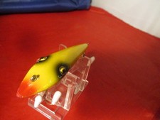 ANTIQUE MONNLIGHT PAW PAW WOOD FISHING LURE W GLASS EYES HTF COLLECTIBLE MICH