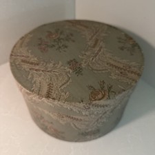 VTG Hat Box Designers Attic Green Floral