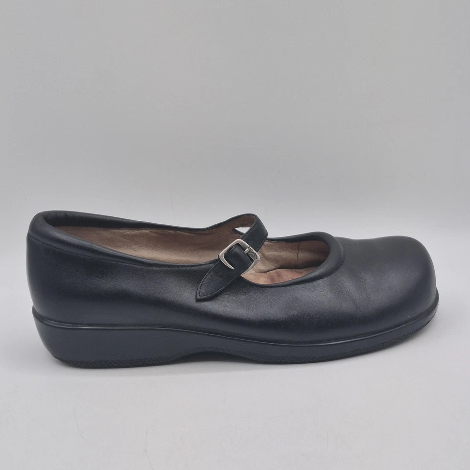 Sapatos femininos SoftWalk tamanho 9,5 WW preto Mary Jane sem salto fivela confortável S1948-481 - Imagem 4 de 4