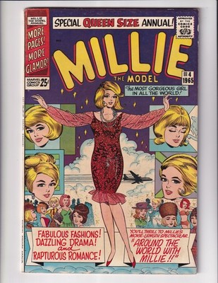 MILLIE THE MODEL ANNUAL 4 VG/FN MARVEL COMICS BOOK CANADIAN QUEEN SIZE (1965)