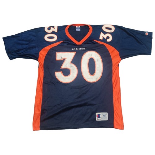 Vintage Champion Denver Broncos #30 Terrell Davis NFL Jersey Size 48 (XL) Blue