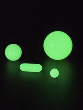 Glow In The Dark Slurper Set Glass 4 Piece Marbles Borosilicate American Made
