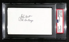 John Hart Signed/Inscribed 3x5 Index Card "The Lone Ranger" PSA/DNA 183948