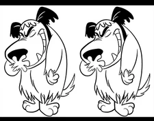 Laughing Muttley Drawing Black vinyl decal car truck laptop tablet tumbler mugs