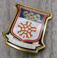 Calgary Canada Winter Olympics 1988 Snowflake Tack Lapel Hat Vest Enamel Pin