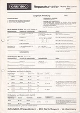 Servizio Manuale di Istruzioni per Grundig Musica Boy Lusso 210 E