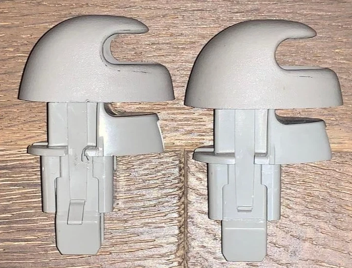 OEM 2000-2003 Dodge Dakota солнцезащитный козырек козырек фиксаторы зажимы пара - желтовато-коричневый - Изображение 2 из 2