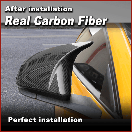 Paar Carbon Spiegelkappen Passt Für Ford Mustang 15-22 Außenspiegel Mirror Cover - Bild 2 von 7
