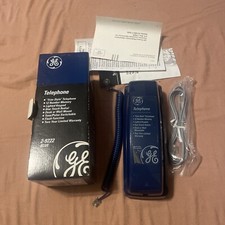 GE Slim Line Blue Phone Model 2-9222BLC Wall Or Desk With Emergency Quick Dial