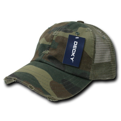 Decky Unisex 6 Panel Low Profile Relaxed Vintage Trucker Cap - 110