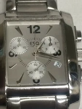                         STAINLESS STEEL ESQ SWISS  MADE  CHRONOGRAPH WATCH 