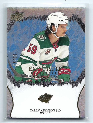 Calen Addison Rookie Base Blue /99 - 2021-22 Exquisite Collection Minnesota Wild - 第 1/2 張圖片