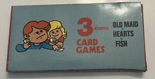 3 DECKS OF KIDS CARD GAMES OLD MAID GO FISH AND HEARTS Brand New In Plastic