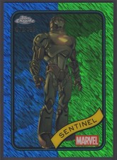 2025 Topps Chrome Marvel Sentinel Blue and Green Shimmer Refractor #/199 #33