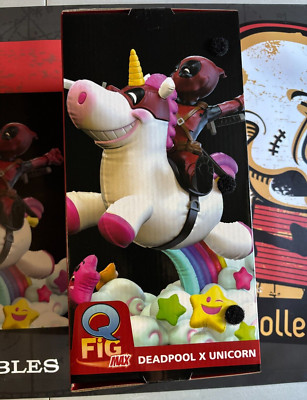 Q FIG MAX DEADPOOL X UNICORN EXCLUSIVE DIORAMA PVC STATUE NIB NM+