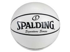 SPALDING ALL WHITE PANEL AUTOGRAPH FULL SIZE SIGNATURE SERIES BASKETBALL